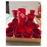 Vintage Views Red Glassware Lot