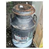 Rustic Milk Can with Scenic Artwork