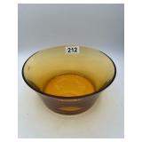 Amber Glass Bowl, 10-Inch Diameter