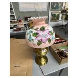 Hand-Painted Glass Oil Lamp, 21ï¿½