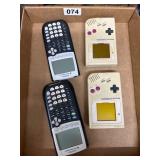 2 Nintendo Game Boys and 2 TI-84 Calculators