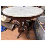 30-Inch Wide Victorian Marble Top Table