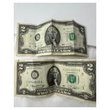 Two $2 United States Notes