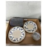 Ceramic Plates, Cup, and Box