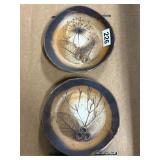 Two Handcrafted Ceramic Plates
