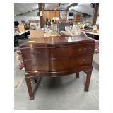 Mahogany Bow-Front Two-Drawer Chest