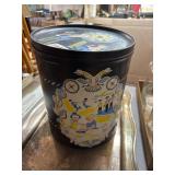 Amish Tin Container with Decorative Lid