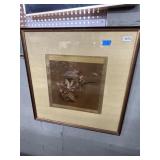 Framed Artwork Featuring Floral Basket