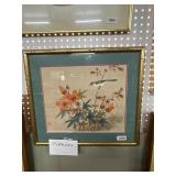 Framed Bird and Floral Artwork, 19ï¿½16ï¿½