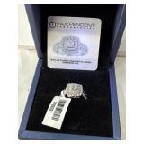 10K White Gold Diamond Ring 3/4 CTTW