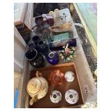 Table Lot with Various Items