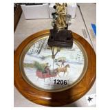 Howard Miller Wall Clock With Winter Scene