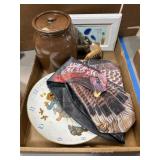 Decorative Items Lot With Rockwell Plate