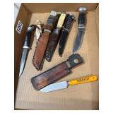 Vintage Hunting Knives and Accessories Lot
