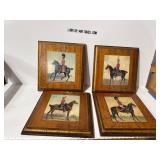 4 Wooden Plaques with Prints