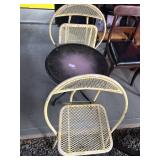 Yellow Metal Patio Set with Round Table