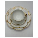 Limoges Gold Encrusted Dish Set