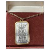 5-Gram Fine Silver Pendant With Chain