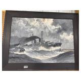 36ï¿½27 Nautical Painting by G.A. Coffin