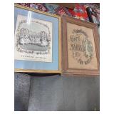 Framed Viennoise Children and Holy Mary Prints