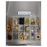 Costume Jewelry Lot with 45 Brooches