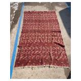 Handwoven Red Patterned Area Rug