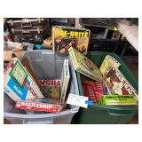 Two Large Tubes of Vintage Board Games