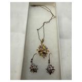 Sterling Silver Necklace and Earrings Set