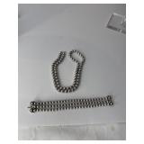 Trifari Silver-Tone Necklace & Bracelet Set