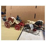 20-Inch Cast Iron Firetruck With Horses