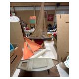 3 Model Sailboats