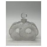 Lalique France Frosted Glass Perfume Bottle