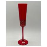 12 Red Flutes With Gold Accents