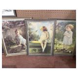 Three 18ï¿½24 Vintage Prints of Children