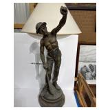 White Metal Statue Signed G. Demange