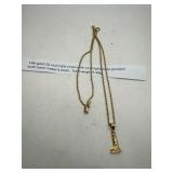 14k Gold Rope Chain with Pendant
