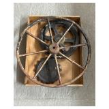 Cast Iron Industrial Gears and Pulley Set