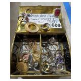 Costume Jewelry Lot With Rings and Pins