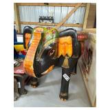Hand-Painted Wooden Elephant Storage Stool