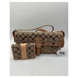 Coach Signature Bag and Wallet Set