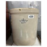 Five-Gallon Stoneware Crock with Crown Mark