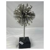 19-Inch Metal Ribbon Sculpture on Base