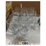 12 Clear Glass Goblets