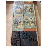 Vintage Wooden Nursery Rhyme Blocks