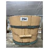 Wooden Bucket With Metal Bands