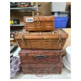 Four Woven Storage Baskets