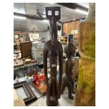 48-Inch Hand-Carved Wooden Sculpture