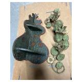 Decorative Shelf and Metal Floral Wall Art