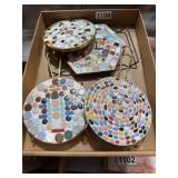 4 Mosaic Hot Plates