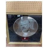 Framed Dos Equis Beer Advertisement